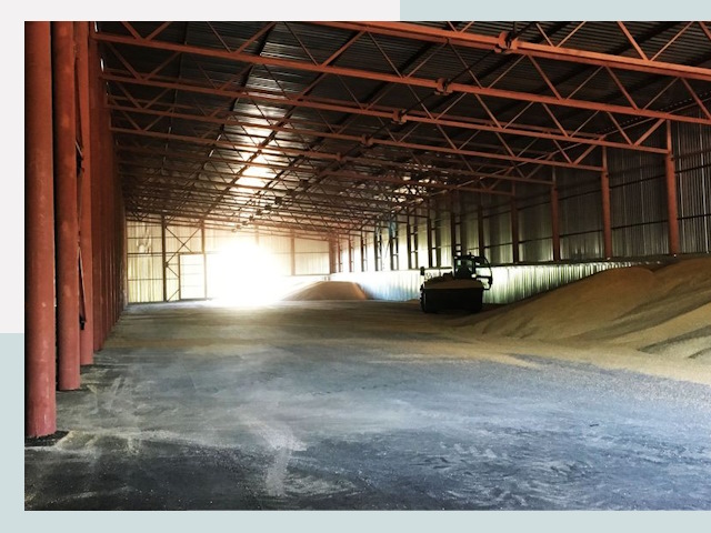 Строительство зернохранилищ в Зиме