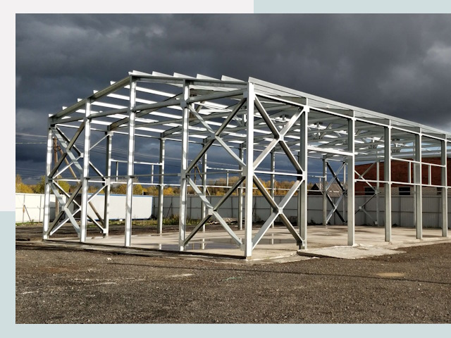 Двускатные ангары в Зима от 614 руб. за квадрат