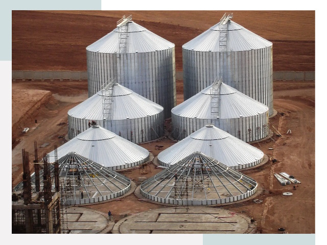 Строительство зерновых силосов в Зиме