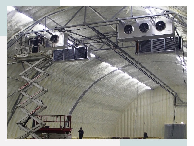 Оснащение ангаров в Зиме