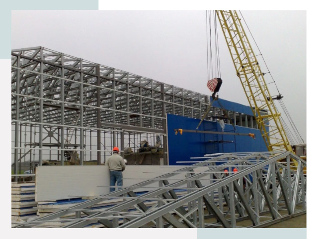 Монтаж ангаров в Зиме